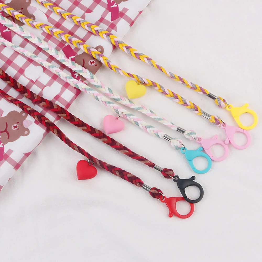 

Holders Neck Straps Sunglasses Cords Love Heart Face Mask Necklace Glasses Clips Reading Glasses Chain Eyeglass Lanyard