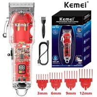 kemei 1761 professional cordless hair clipper for men lithium beard hair trimmer electric hair cutting machine rechargeable