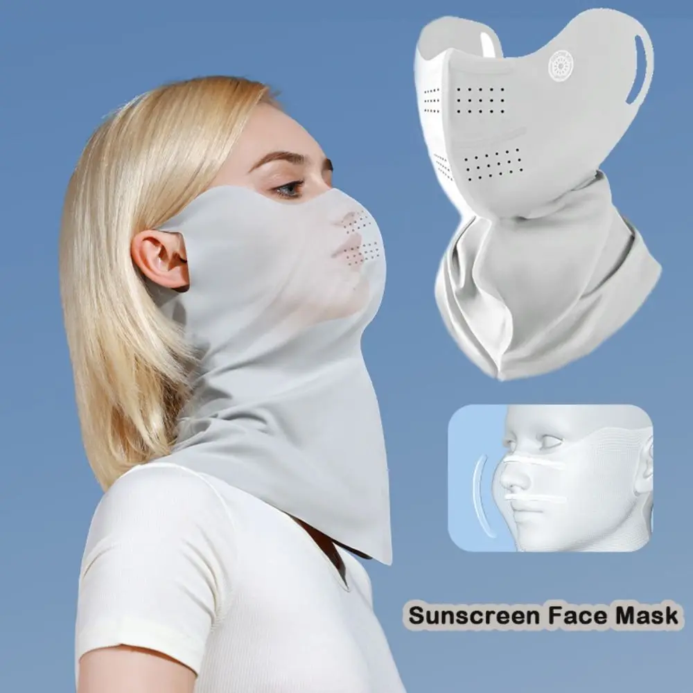 Ледяная шелковая Солнцезащитная маска для лица Спортивная дышащая тонкая с