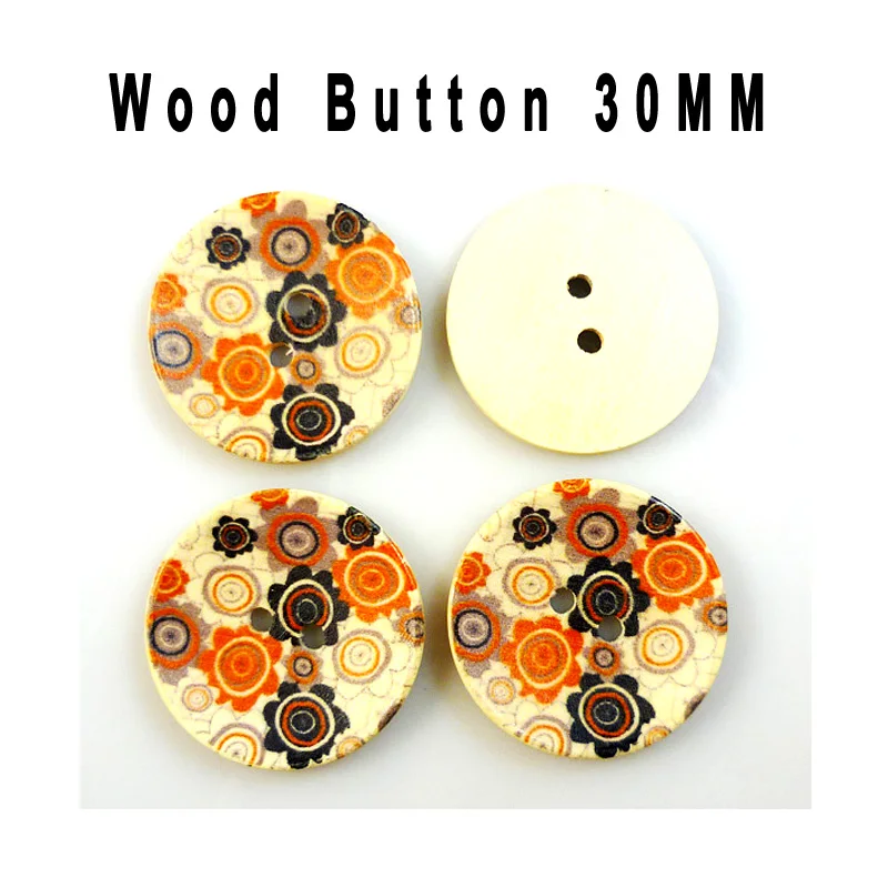 

20 шт., деревянные пуговицы-кольца в виде цветов