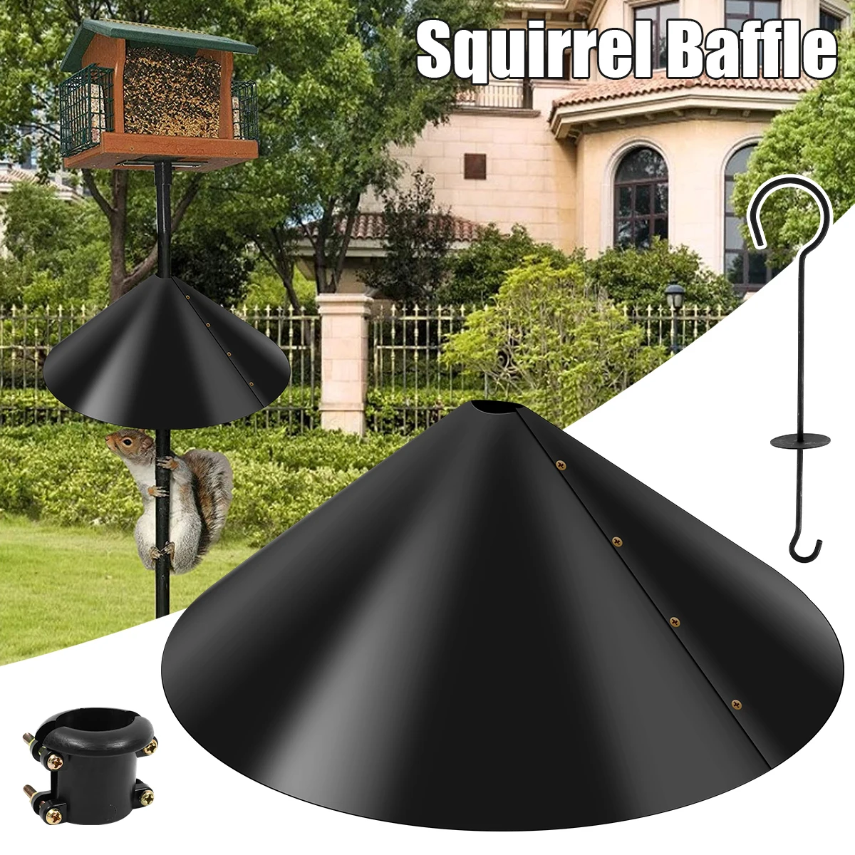 Guard With Hook Outdoor Hanging Squirrel