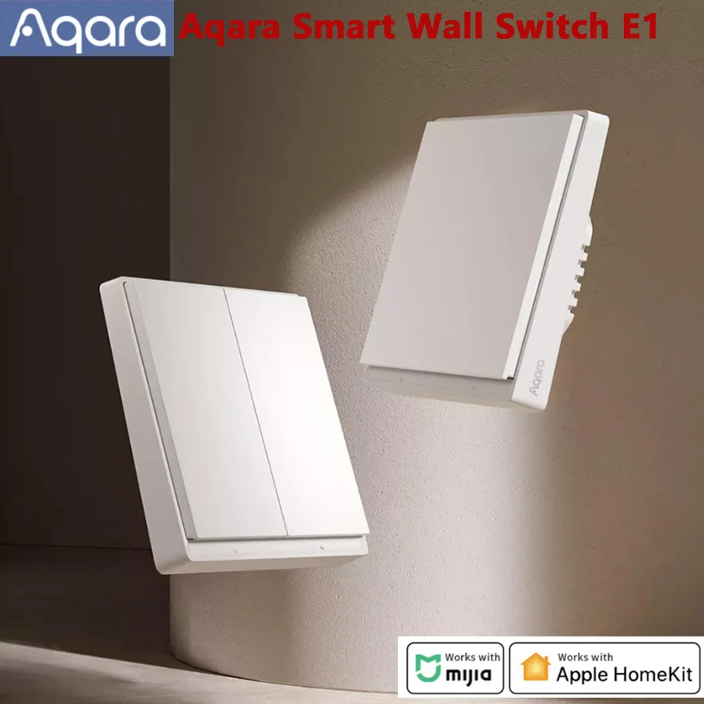 

New Aqara Smart Wall Switch E1 Zigbee 3.0 APP Remote Siri Voice Timing Control for Smart Home Work Mijia App Apple HomeKit