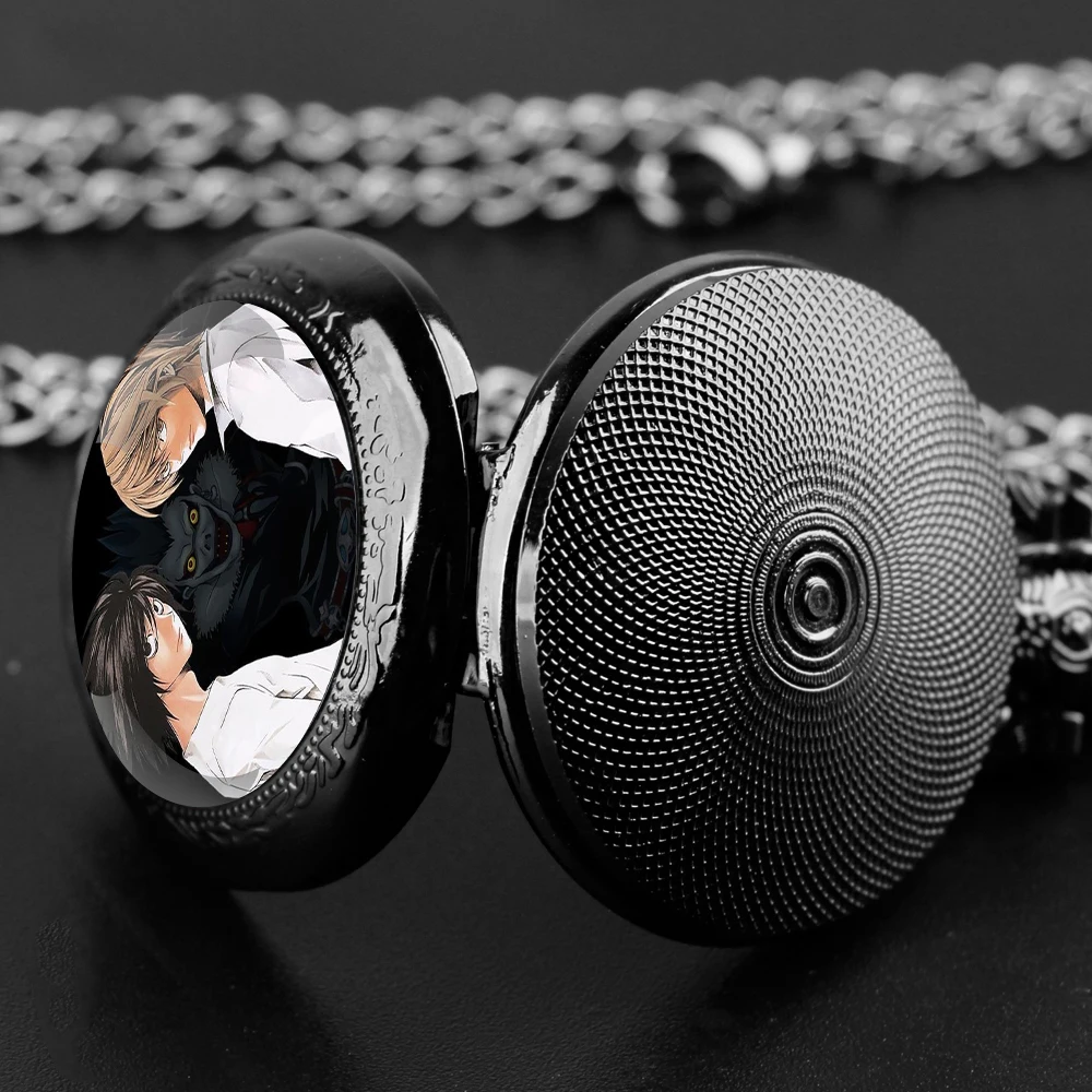 Дизайнерские стеклянные кварцевые карманные часы Death Note со стеклянным куполом и
