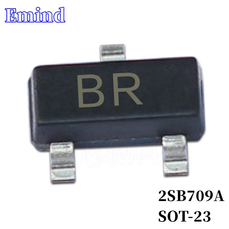 500/1000/2000/3000Pcs 2SB709A SMD Transistor SOT-23 Footprint BR Silkscreen PNP Type 45V/100mA Bipolar Amplifier Transistor