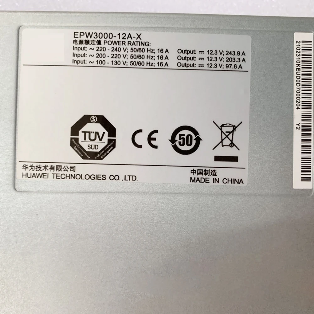 EPW3000-12A-X для серверного блока питания HUAWEI RH5885 V2 02310KEU будет протестирована перед