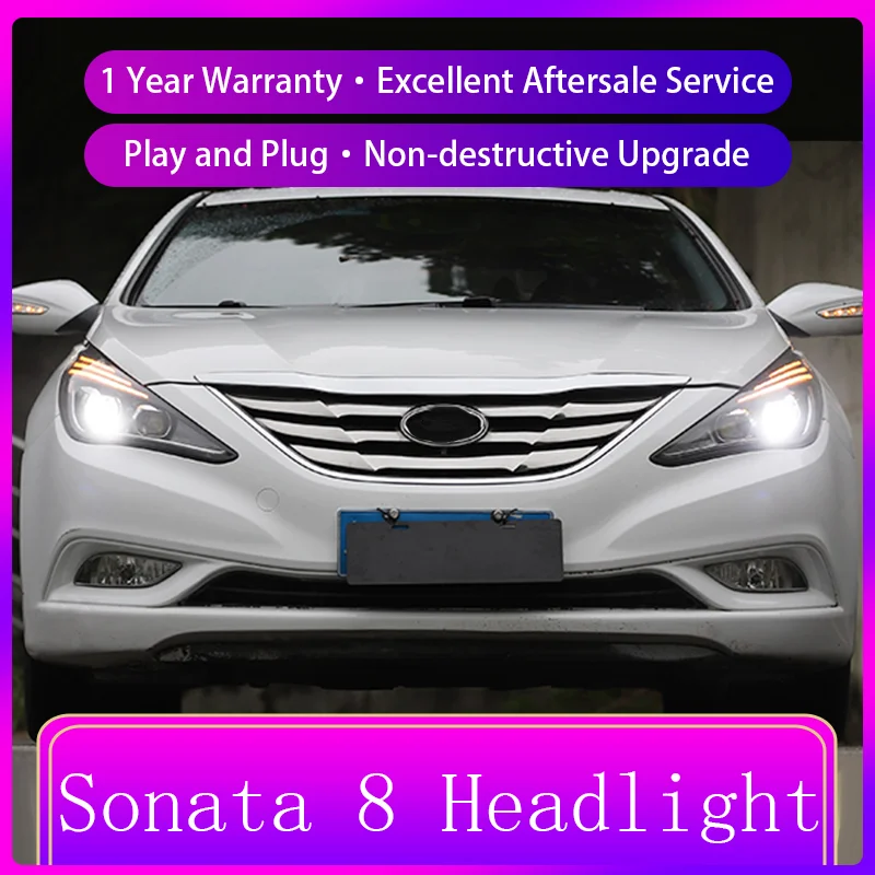 Автомобильные лампы для Hyundai Sonata 8 2011-2015 передние фары головного света