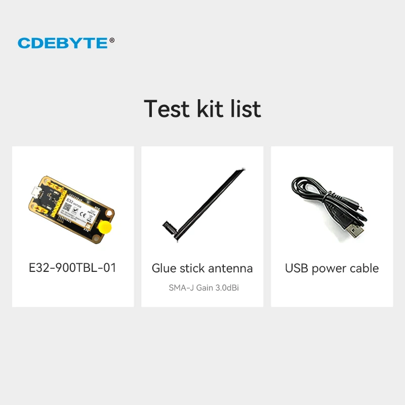 CDEBYTE LoRa SX1276 868MHz 915MHz IOT Transmitter Receiver Test Board E32-900TBL-01 with E32-900T20S Module Antenna USB Cable