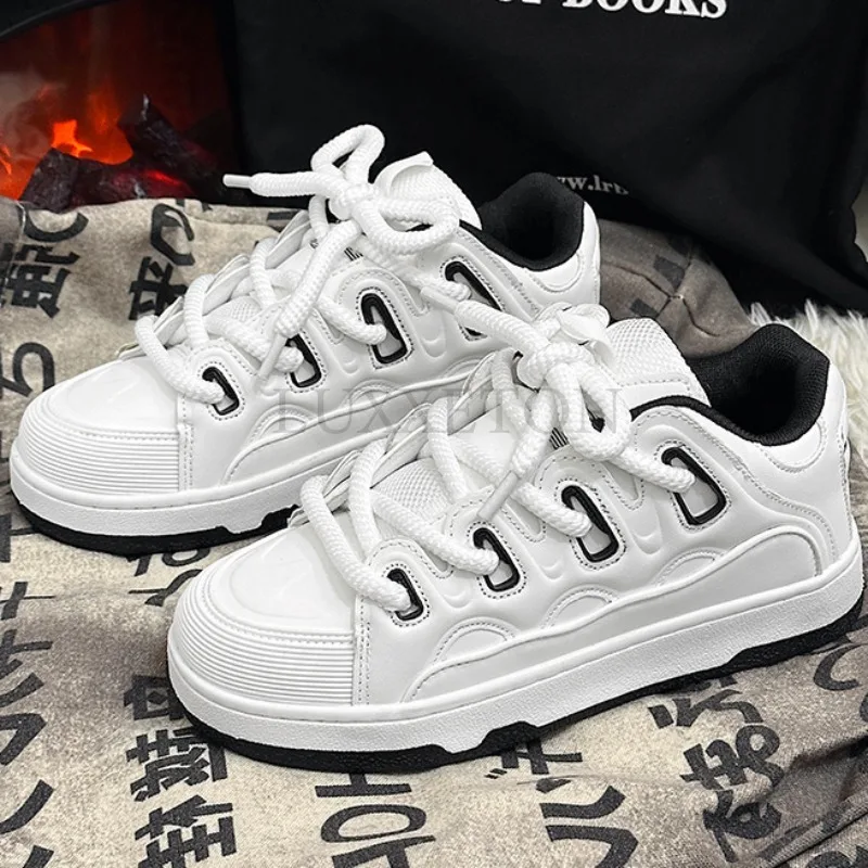 Обувь для скейтборда на толстой подошве с круглым носком обувь из дышащей сетки