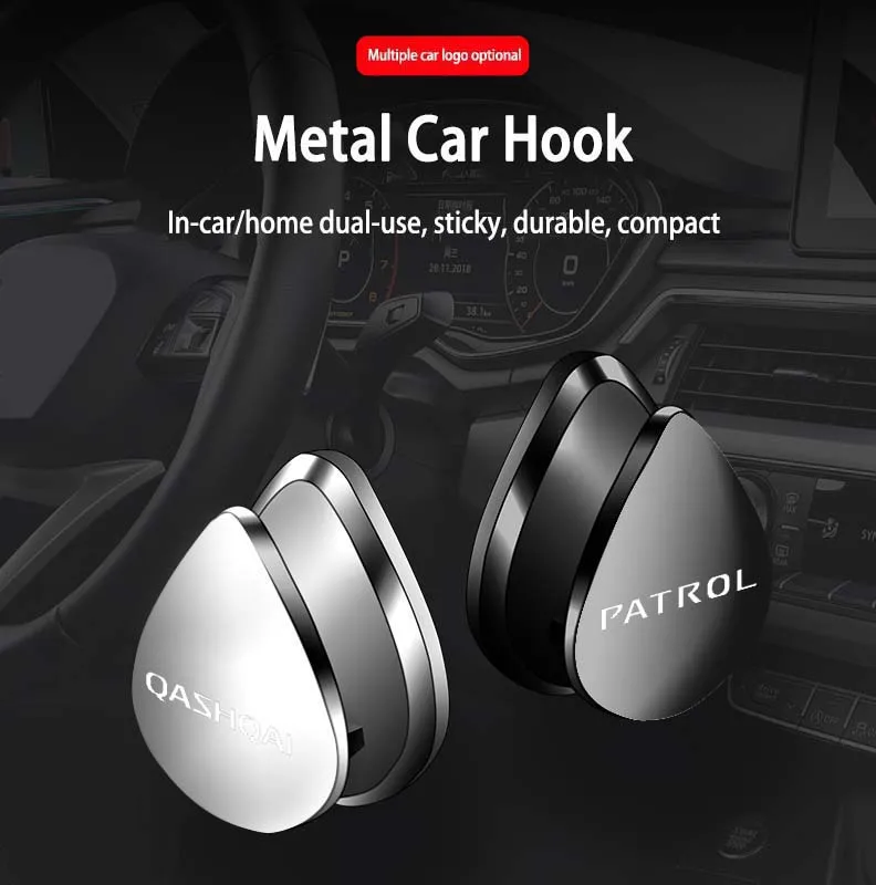 

For Nissan MURANO X-TRAIL TIIDA Car Seat Headrest Metal Hook for Auto Back Seat Holder for Handbag Purse