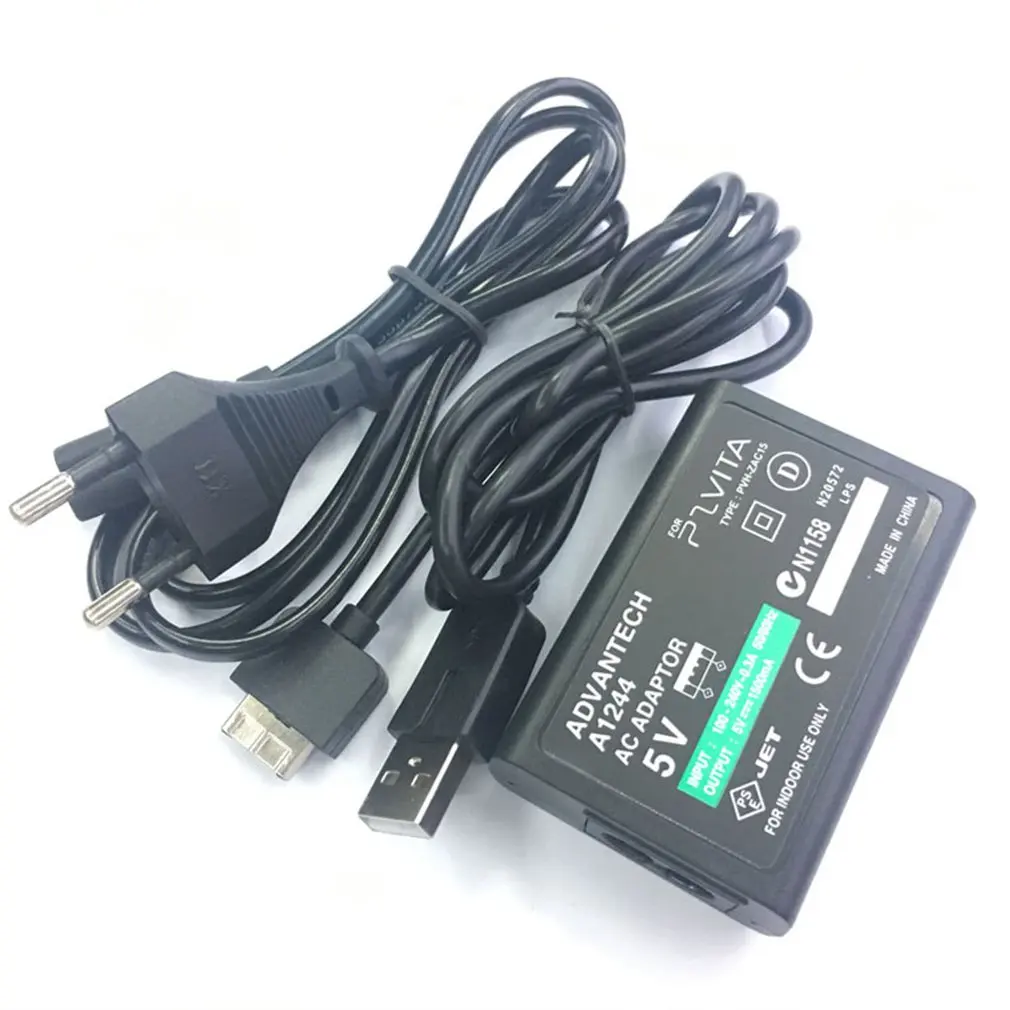 

Power Adapter Supply Convert Charger + USB Data Cable Stable and Reliable Performance EU Plug for Sony for PS Vita PSV AC ONLENY