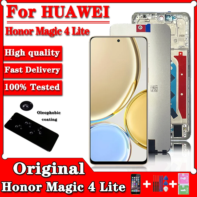 Оригинальный ЖК-дисплей для Honor Magic4 Lite ANY-LX1/2/3, Замена для HUAWEI Honor Magic 4 Lite, ЖК-дисплей с сенсорным экраном и дигитайзером в сборе