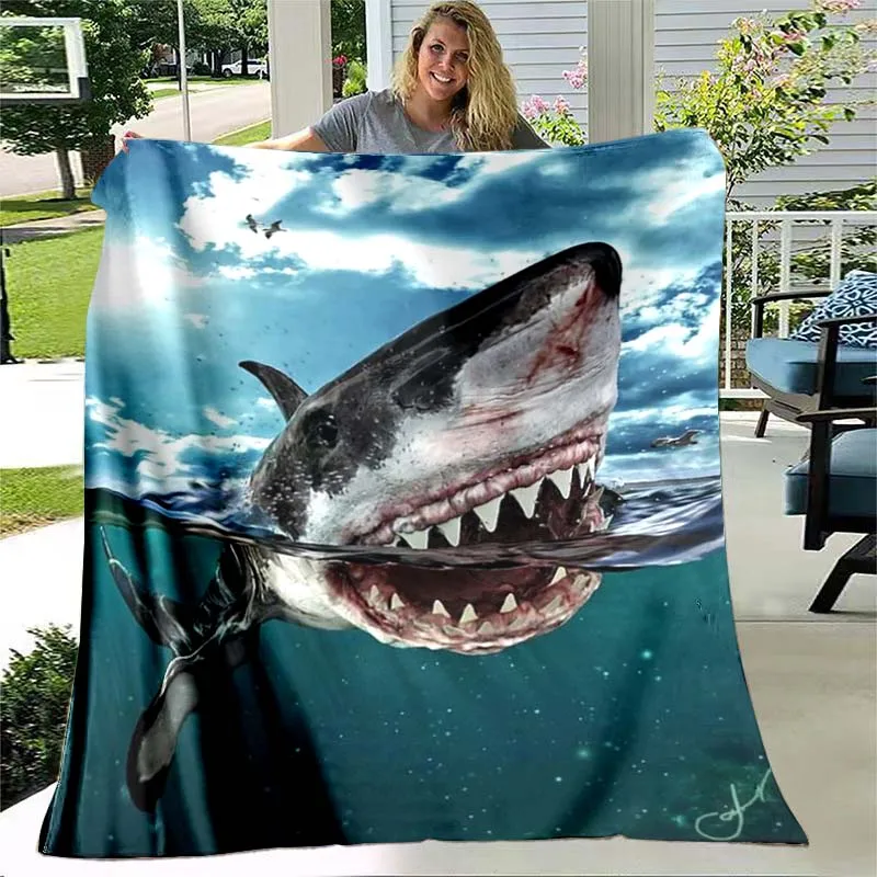 

Shark Animal Cool Blanket Lightweight Comfortable Soft Breathable Super Warm Blanket Bedding Travel Bedding