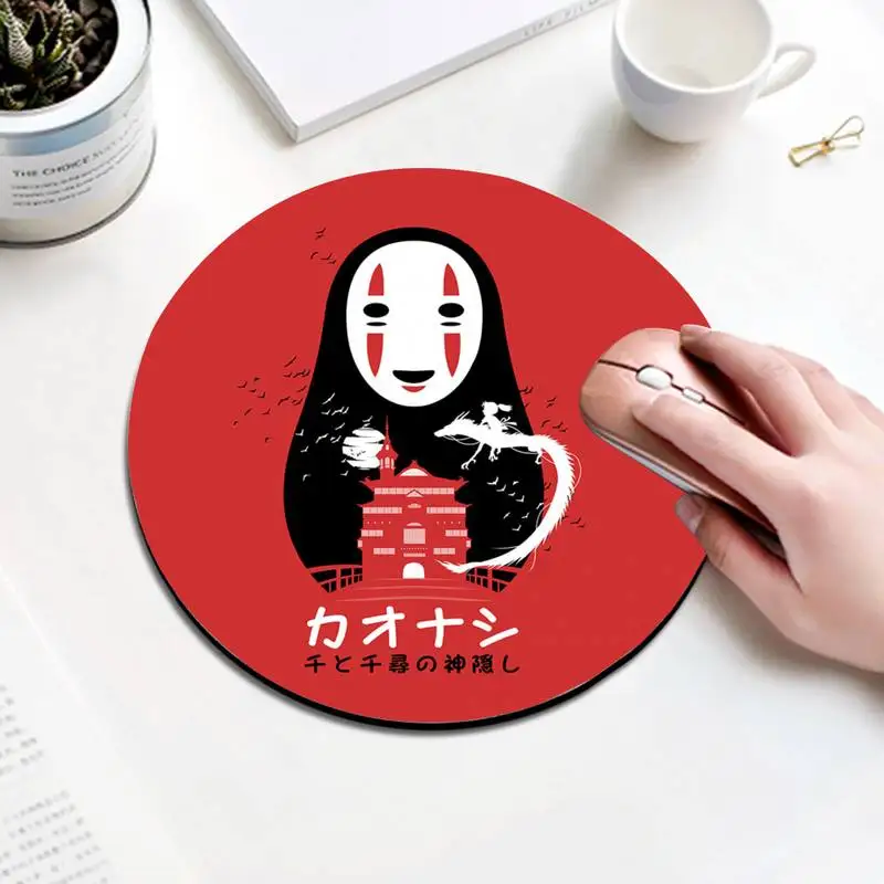 

Studio Ghibli Totoro Kiki No Face Man Desktop Pad Game Mousepad Round Desk Mat Gamer Gaming keyboard Mat For PC Laptop Mouse Pad