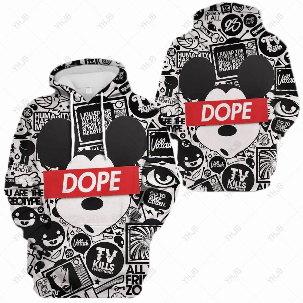 

2023 New Cute Mickey Mouse Minnie Hoodies Women Disney Kawaii Long Sleeve Hoodie Cropped Sexy Short Sweatshirts Autumn Punk Tops