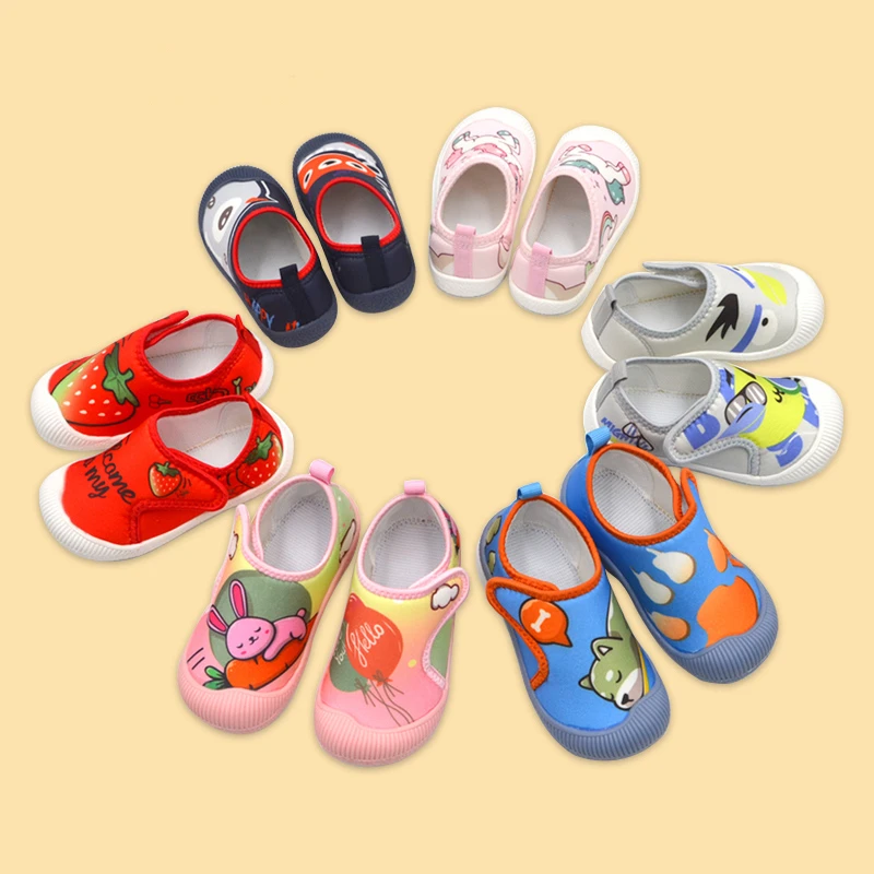 

Spring Boys Casual Shoes for Kids Non-slip Baby Girls Toddler Elastic Fabric Shoes Lightweight Breathable Soft Children's Shoes