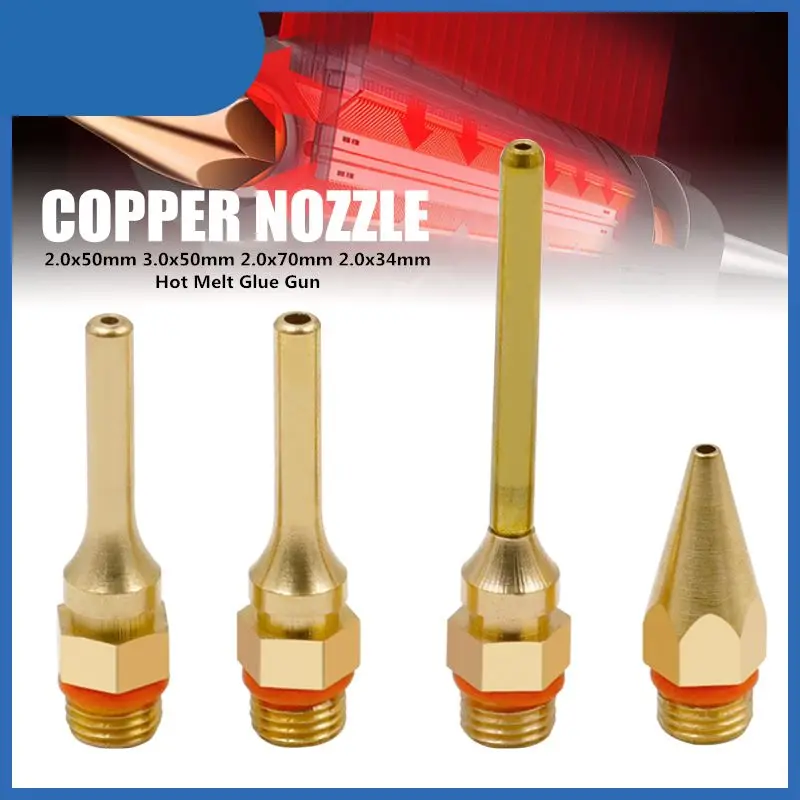 

Hot Melt Adhesive Gun Glue Gun Head Mouth Copper Nozzle Sol Tool 2.0x70mm 3.0x50mm 2.0x50mm 2.0x34mm