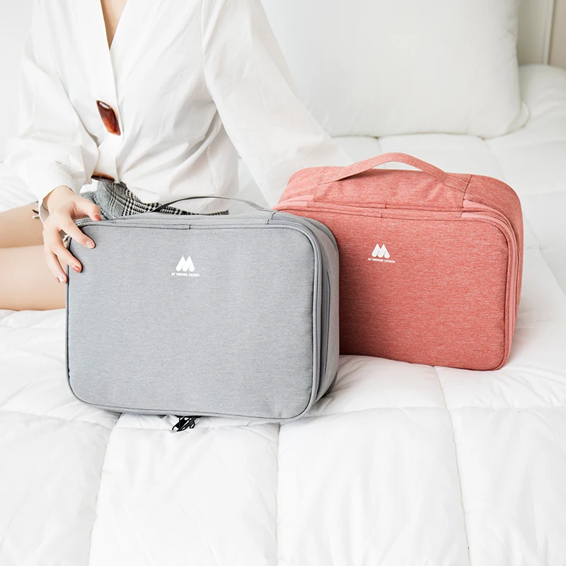 MultiLayer Briefcase Multifunction Document Storage Bag Organizer Case Home Travel Passport Box With Lock Cosmetic Bag 1PC