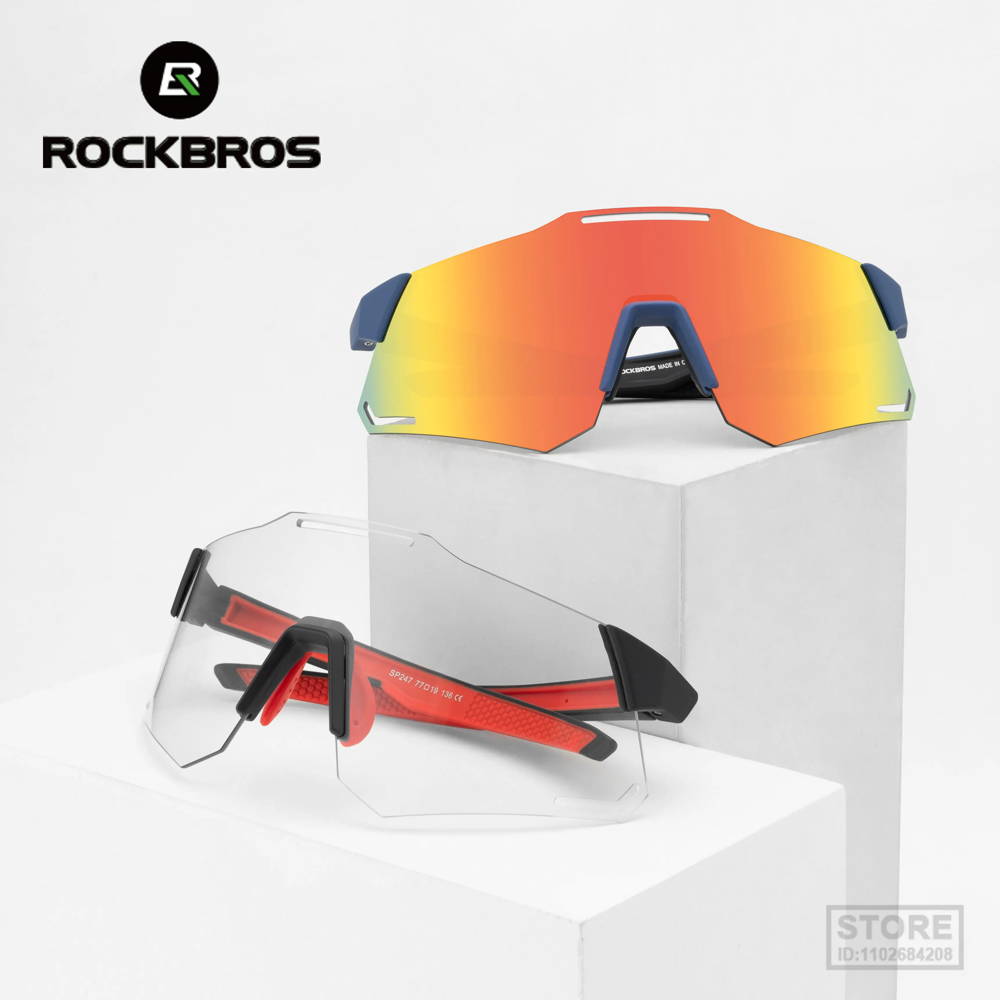 

ROCKBROS Cycling Glasses UV400 Sunglasses MTB Mountain Bike Fishing Hiking Eyewear Polarized Photochromic Bicycle