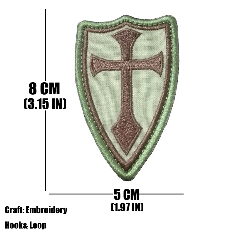 Красный крест рыцарь тамплиер щит вышивка нашивки эмблема аксессуар DIY наклейки