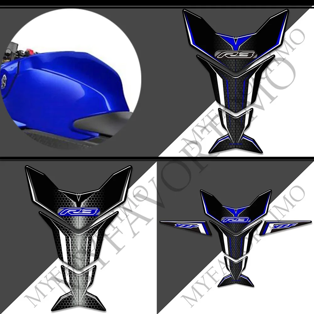Для YAMAHA YZF-R3 YZF R3 YZFR3 Защитная пленка для мотоцикла наклейки на бак эмблема значок