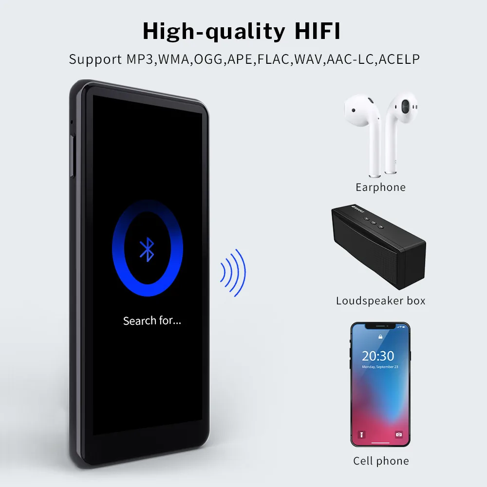 Deelife WiFi MP4 плеер Bluetooth Полный сенсорный экран с 3 5 дюймовым Android Hi-Fi аудио