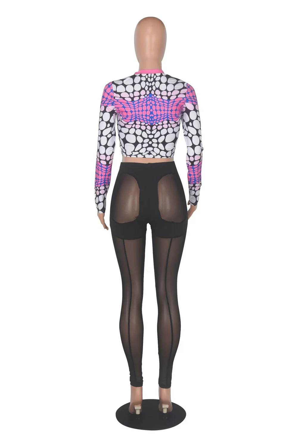 Сексуальный комплект из двух предметов Женский Модный укороченный Топ с длинным