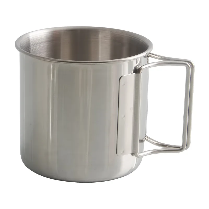 

330ml Stainless Steel Travel Camping Mug Beer Whiskey Coffee Tea Handle Cup Kitchen Noodle Cups Bar Drinking Tools Accessory