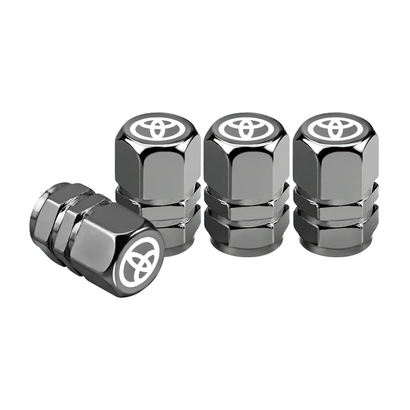 

4 шт. для Toyota GRsport Hilux Aygo Yaris Corolla Rav4 CHR, логотип автомобиля, колпачки для клапанов шин, аксессуары для
