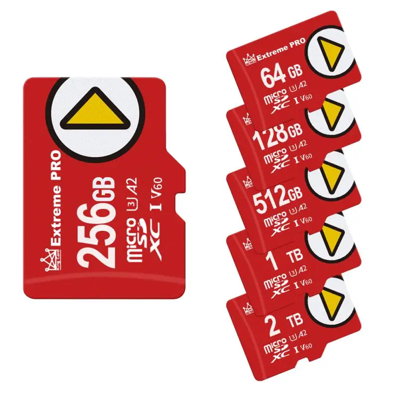 

Memory Card Micro Card A2 V60 TF Card 1TB 2TB 128GB 64GB 32GB High Speed Storage For Camera/Phone/Tablet PC With Adapter