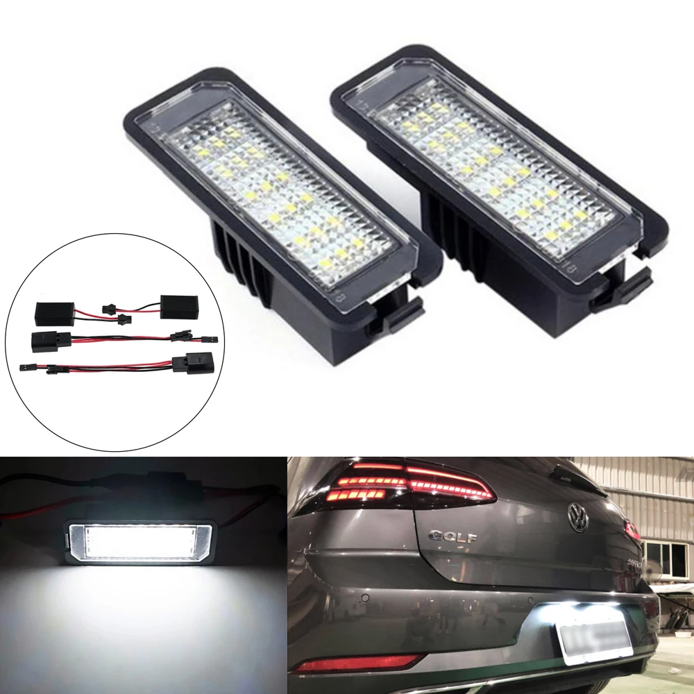 Комплект Из 2 Автомобильных Номерных Знаков Для Vw Golf 4/5/6/7 Mk4/mk7 Passat Cc Polo Scirocco Skoda Seat