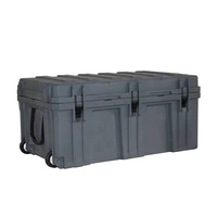 new design portable simple hard plastic complete electrical tool box with wheels