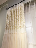 korean princess blackout curtains pastoral cotton linen skirt cortinas for girls bedroom high end wedding lace curtain drapes