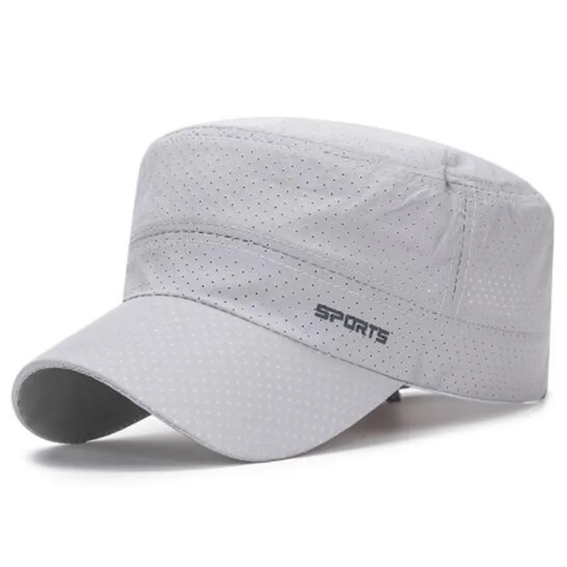 

2023 Summer New Ultrathin Breathable Military Hats Mesh Caps For Men Sunscreen Camping Fishing Cap Beach Hat Men's Flat Cap