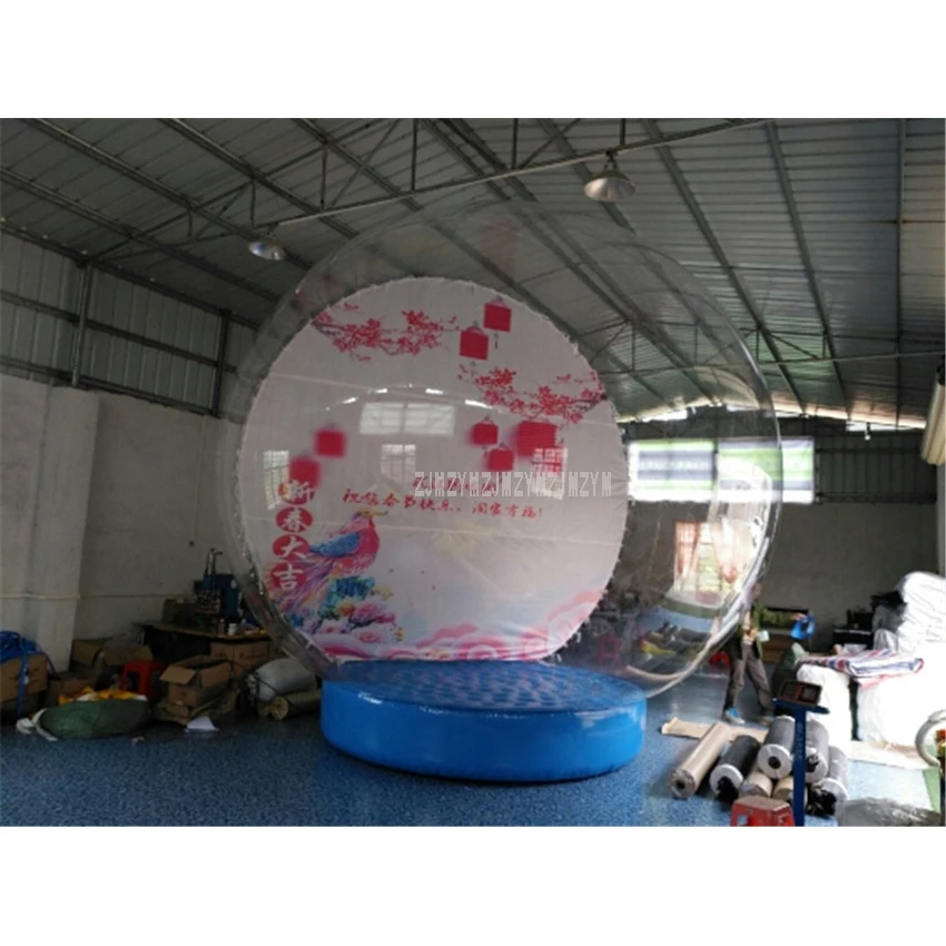 

3m Diameter 0.8mm Transparent PVC Blow Up Ball Inflatable Round Balloons for Chirstmas Decoration Advertising With Air Blower