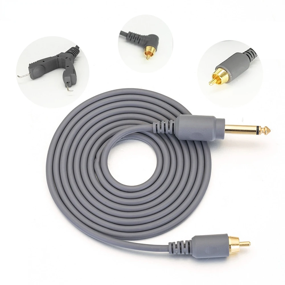 

Шнур с зажимами для тату-машинки, 2 м, RCA и аудио интерфейс, двойной медный провод, крюк для линии тату-пистолета, кабель питания, аксессуары, 3 ...