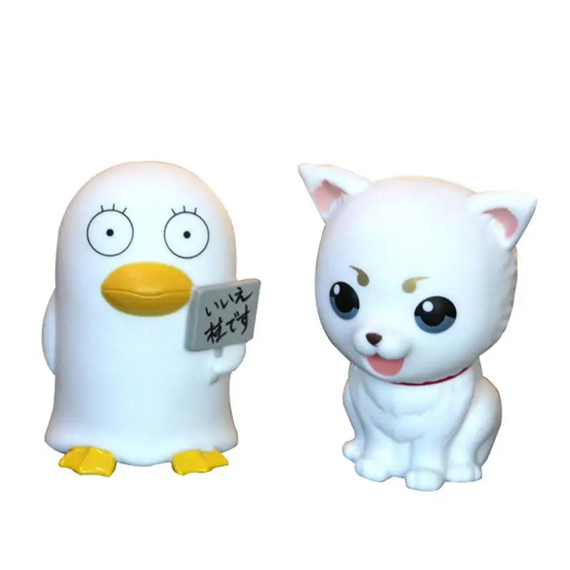 1Pcs Cute Japanese Anime GINTAMA Mascots Sadaharu Elizabeth Dog Penguine Figure Collectible Toys Bank Piggy for Children Gift