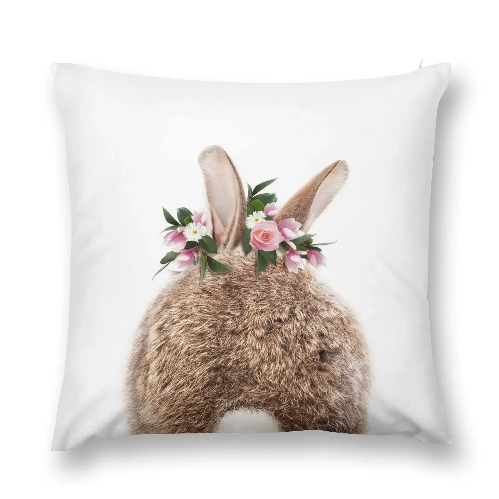 Хвост кролика детский кролик с цветочной короной художественный принт детских
