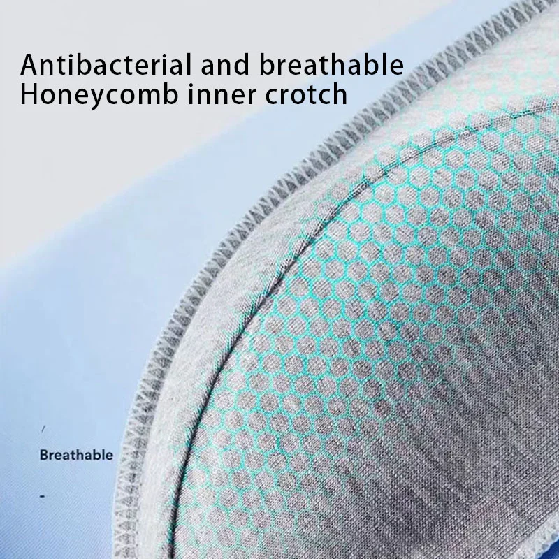 Men Ice Silk Boxer Shorts Summer 8PCS Graphene 3A Antibacterial Underwear Breathable Plus Size Panties Comfortable Sexy Boxer