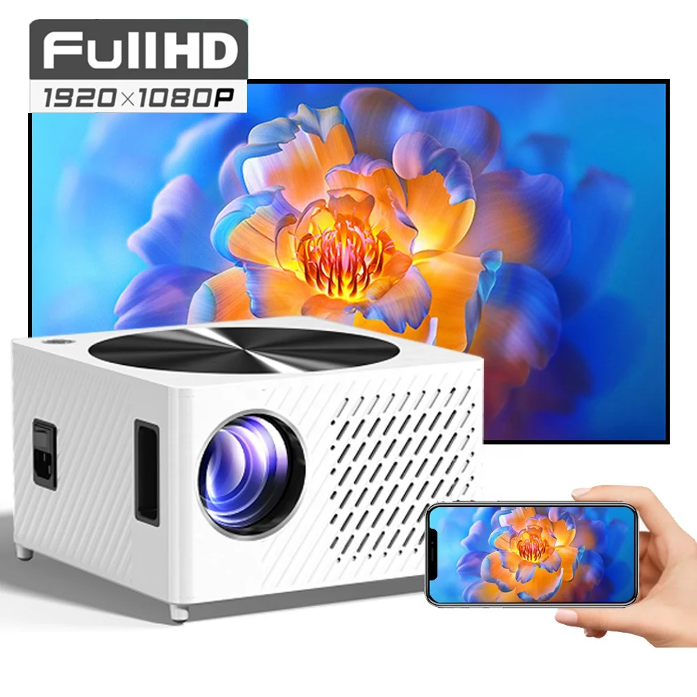 

AI voice smart projector BK3-A Full HD 1080p Over 7000 lumens Android 9 projector home theatre