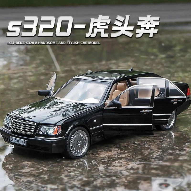 Фото Масштабная модель автомобиля Mercedes-Benz W140 (1:24) из литого сплава с 6 открывающимися дверями и поворотными передними колесами для коллекционеров и хобби-энтузиастов №5