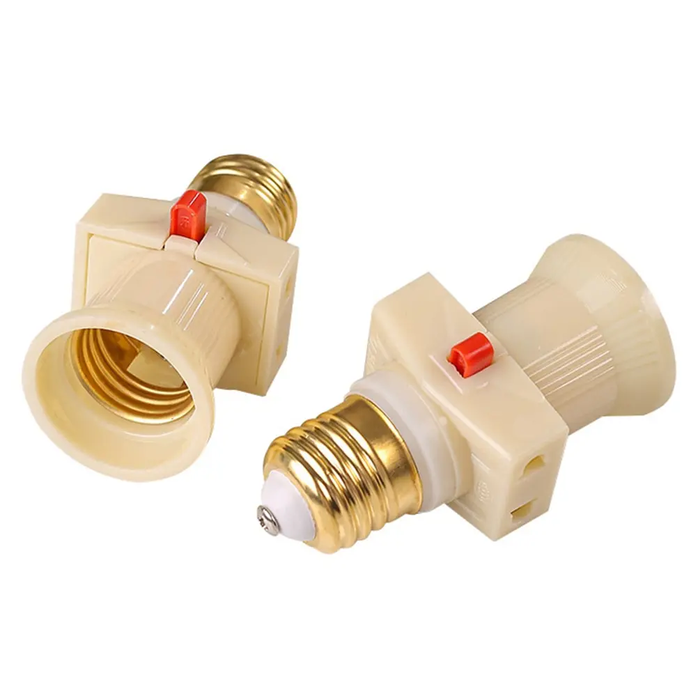 

E27 EU LED Bulb PBT Lamp Holder Light Socket Used Into 2-pin Plug For Home Studio Photographic Bulb Adapter AC 250V 6A