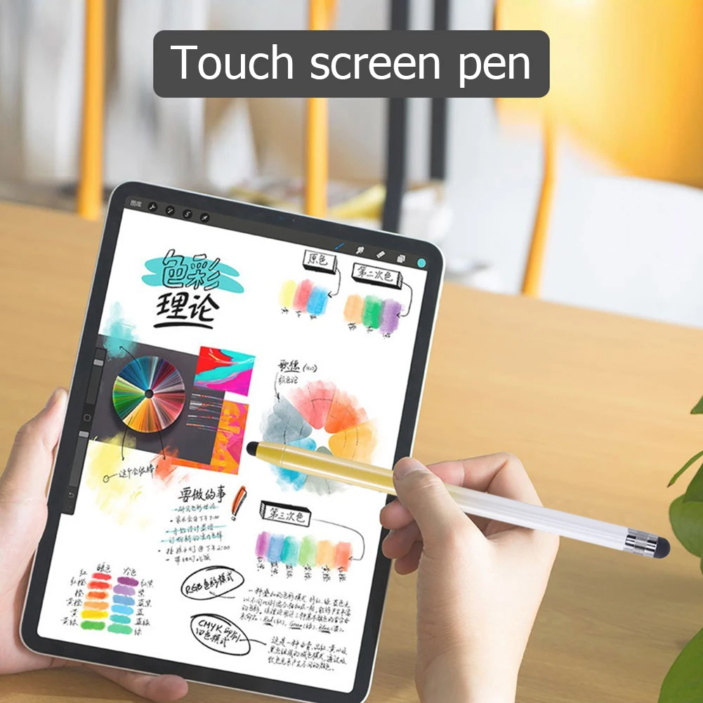 

Универсальная ручка-карандаш для планшета с двойной головкой, силиконовый емкостный стилус, сменные наконечники для iPhone, iPad, планшета, теле...