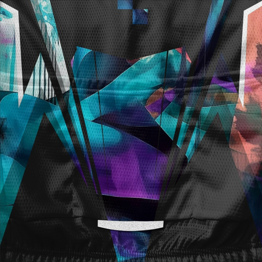 Цветной граффити тренд Велоспорт печать Apple сетка ткань быстросохнущая