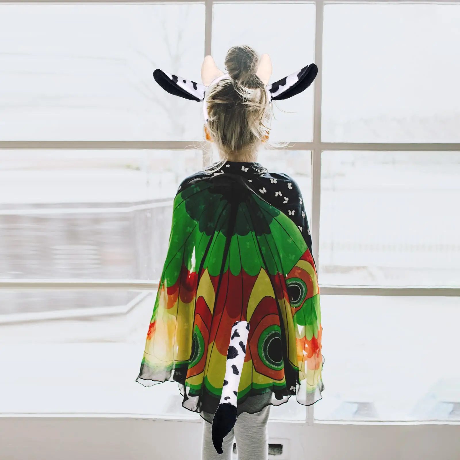 Обруч для волос с коровьими ушками и длинным хвостом быка подарки нарядное