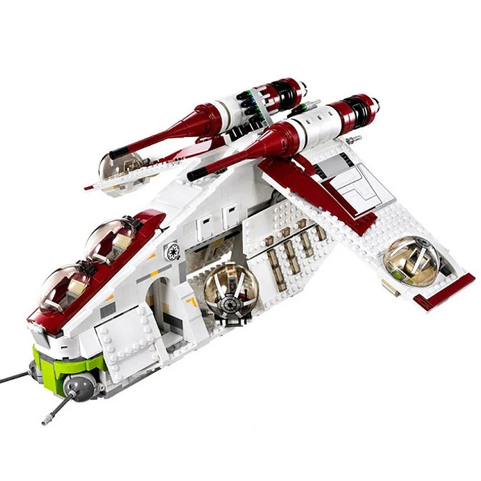 

05041 Bricks Toys Republic Gunship Spaceship Ship for Kids Educational Building Blocks Gift Boy Space Wars Blocks