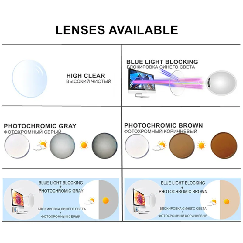 Очки для близорукости по рецепту на заказ от 0 5 до 10 женские и мужские модные очки