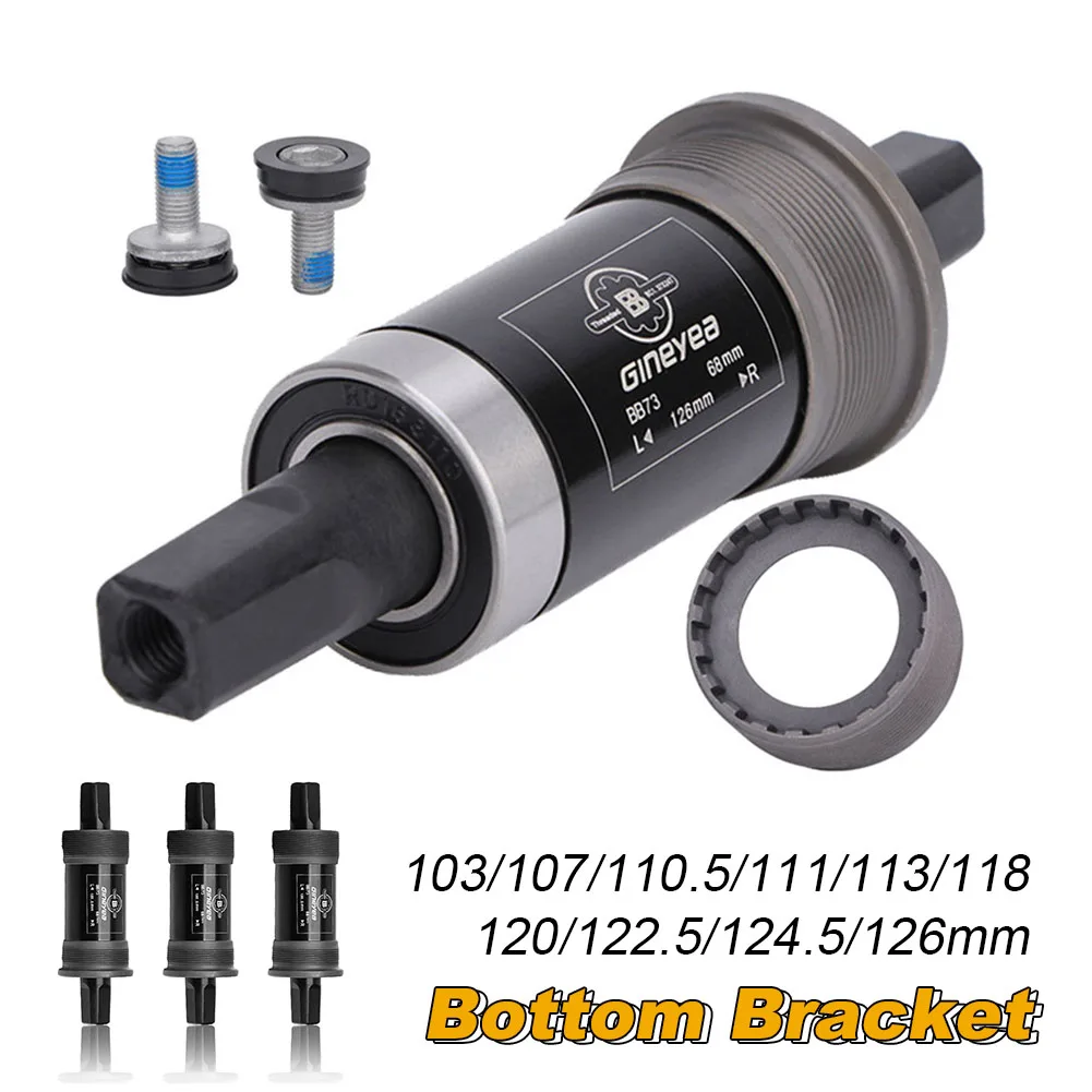 

BB73-68mm Bicycle Bottom Bracket Integrated System 103/107/110.5/113/118/120/122.5/124.5/126mm Square Hole Central Axis Taper