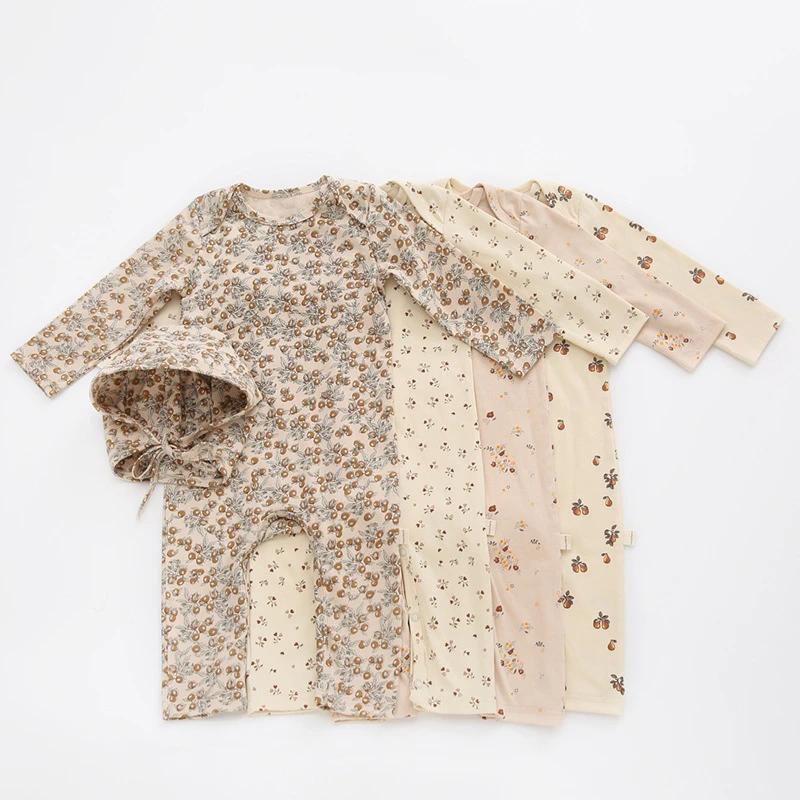 Newborn Autumn/Winter Cotton Printed Baby Bodysuit Baby Long Sleeve Romper