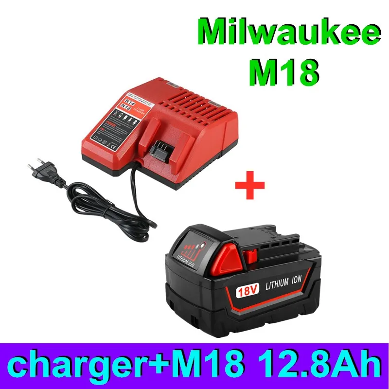 

Original 18V 12800mAh Replacemet Lithium Ion 12.8Ah Battery for Milwaukee Xc M18 M18B Cordless Tools Batteries+Free Shipping
