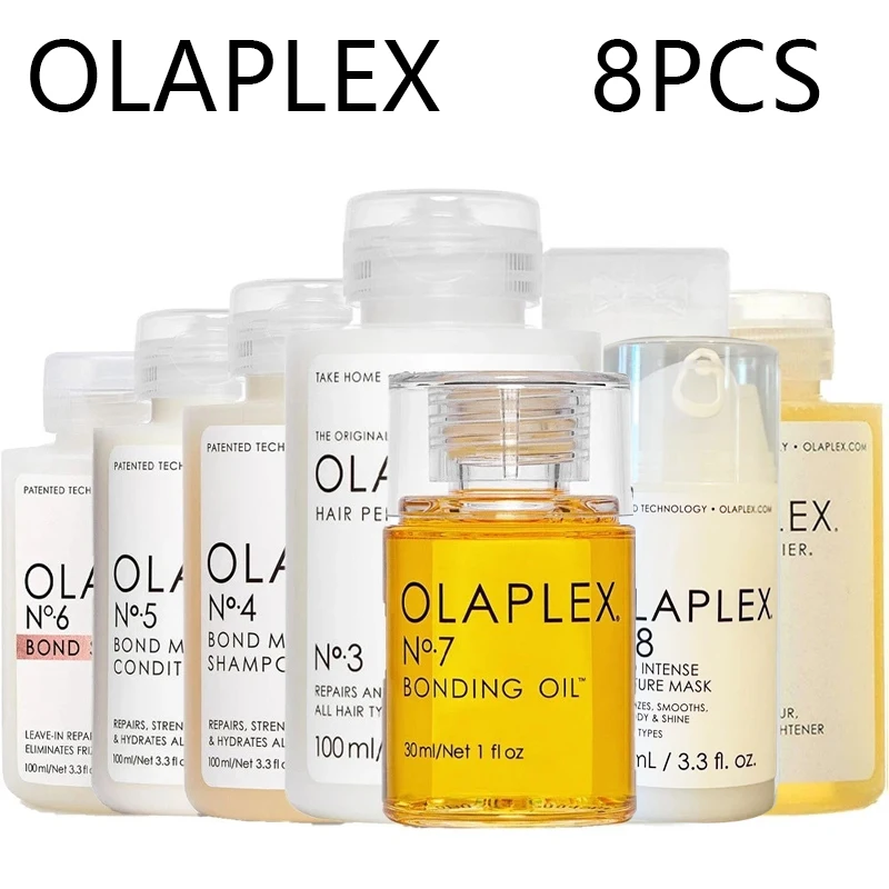 

Olaplex8pc Set No.1/2/3/4/5/6/7/8 Adhesive Oil Repair Damage Enhancement Shampoo Protects Hair Structure, Frizzy Conditioner